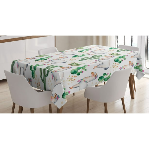 Green Cactus on Pink Stripes Rectangle Tablecloth 54 x 54 Inch Romantic Table Cloth Modern Table Linen Cover for Dining Room Kitchen Party Home Decoration Green Cactus on Pink Stripes Rectangle Tablecloth 54 x 54 Inch Romantic Table Cloth Modern Table Linen Cover for Dining Room Kitchen Party Home Decoration